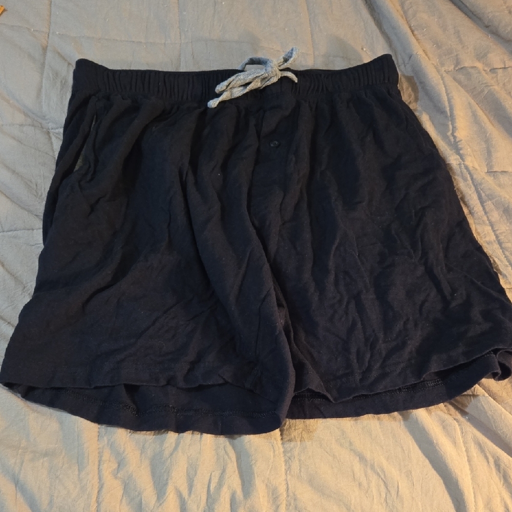 Hanes Men's Black Cotton Athletic Shorts Lightweight Elastic Waistband